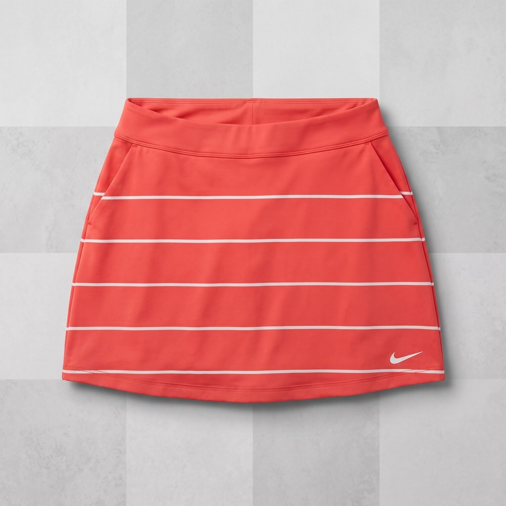 Nike Golf Dri-FIT Striped Skort Tennis Athletic Skirt Built-In Shorts Red M EUC